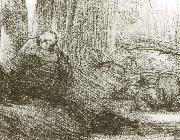 Jean Francois Millet Shepherdess sitting oil